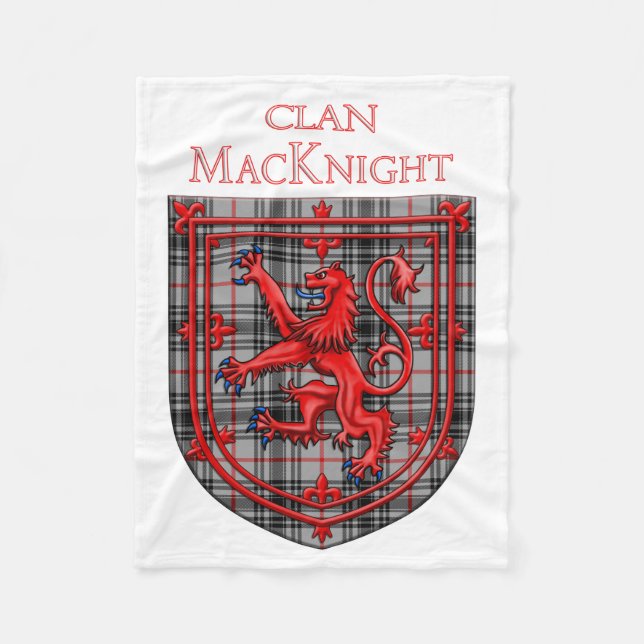 MacKnight Tartan Scottish Play Lejon Rampant Fleecefilt (Framsidan)