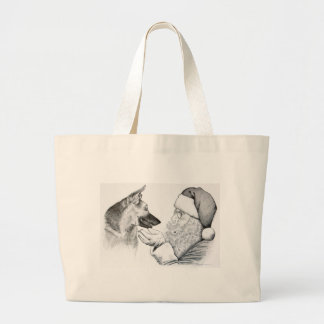 Macksie and-Santa-LARGE Jumbo Tygkasse