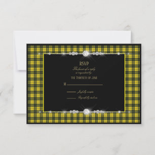MacLachlan klänning skotsk tartan bröllops-RSVP OSA Kort