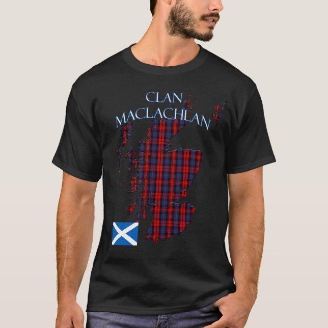 MacLachlan Scottish Klan Tartan Scotland T Shirt (Framsida)