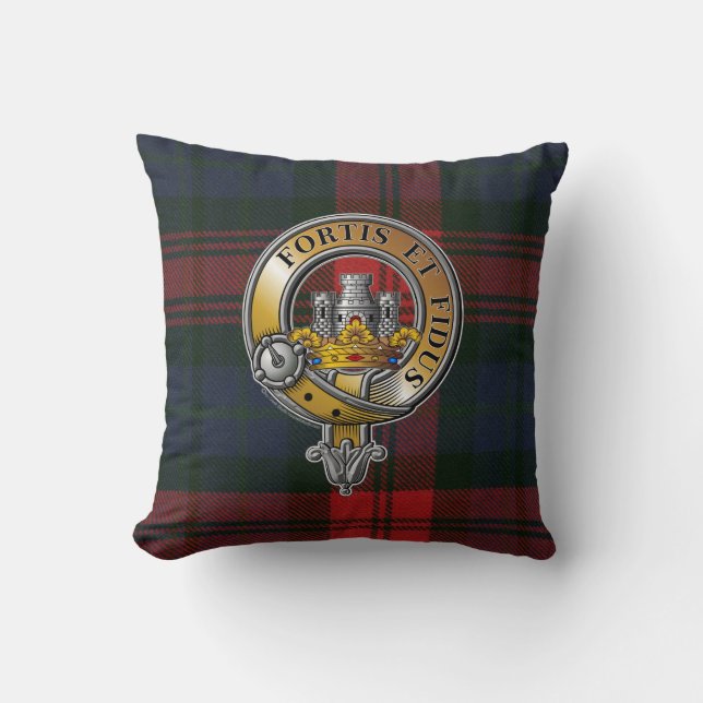 MacLachlan Tartan & Badge Kudde (Framsida)