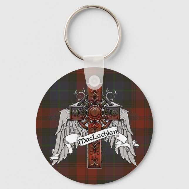 MacLachlan Tartan Cross Nyckelring (Framsida)