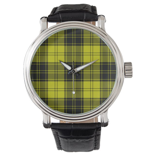 MacLachlan tartan gult svart plaid Armbandsur (Framsida)