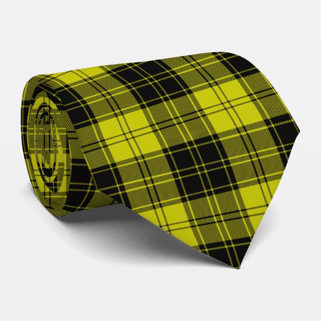 MacLachlan tartan gult svart plaid Slips (Rullad)