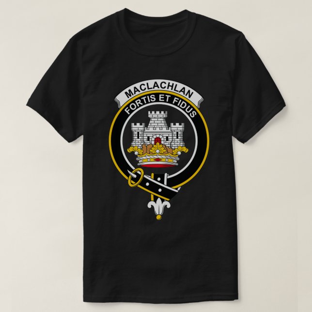 MacLachlan Vapensköld Tartan Klan Scottish Klan T Shirt (Design framsida)