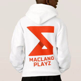 Macland Playz Officiell Merch Unisex White Hoodie T Shirt