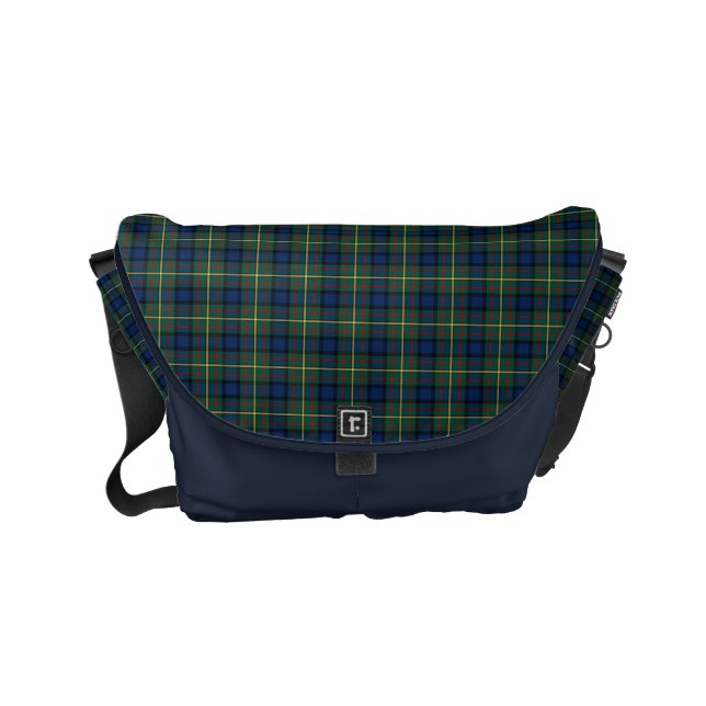MacLaren Klan Blue och Grönt Scottish Tartan Messenger Bag (Framsidan)