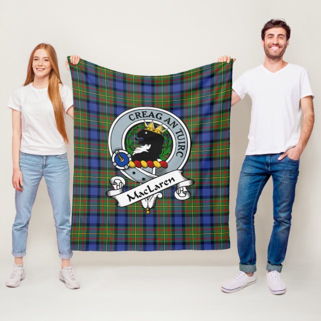 MacLaren Klansmärke Tartan Plaid Fleecefilt (På plats)