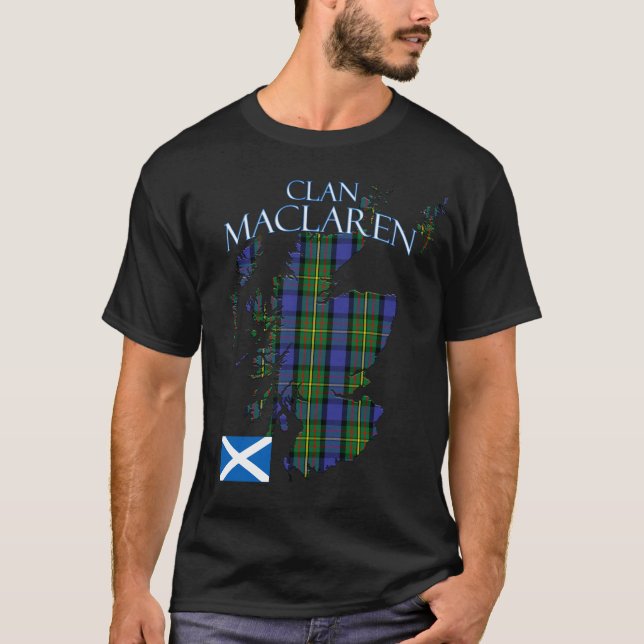 MacLaren Scottish Klan Tartan Scotland T Shirt (Framsida)