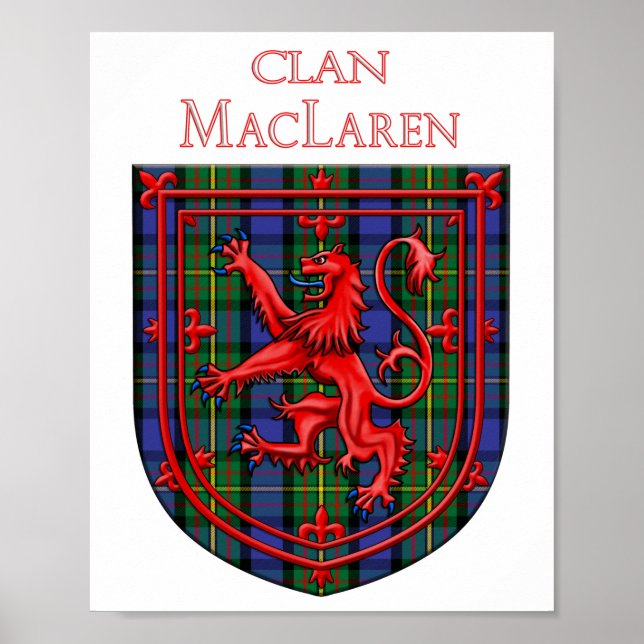 MacLaren Tartan Scottish Play Lejon Rampant Poster (Framsidan)