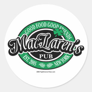 MacLaren's Pub Runt Klistermärke
