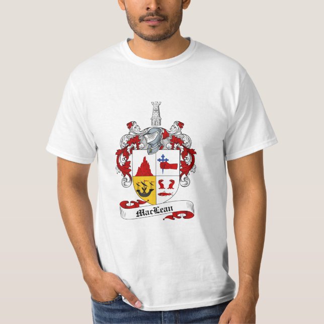 Maclean familjvapensköld - Maclean vapensköld Tee Shirt (Framsida)