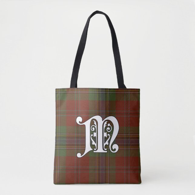 MacLean Klan Tartan Monogram Tygkasse (Framsida)