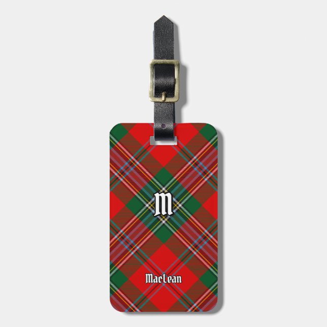MacLean klanens tartan Bagagebricka (Vertikal Framsida)