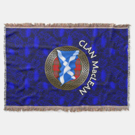 MacLean-klanens tartan knut & flagga Filt