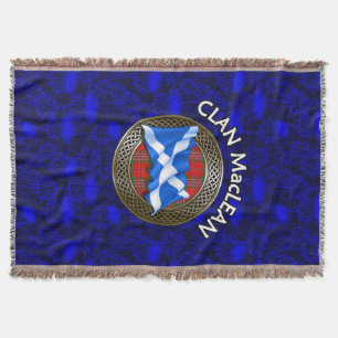 MacLean-klanens tartan knut & flagga Filt