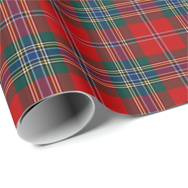 MacLean of Duart Klan Tartan Presentpapper (Rullad Hörn)