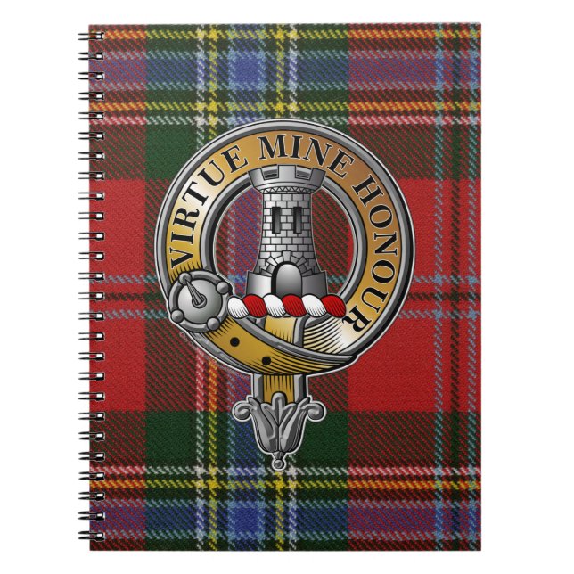 MacLean Tartan & Badge Anteckningsbok (Framsidan)
