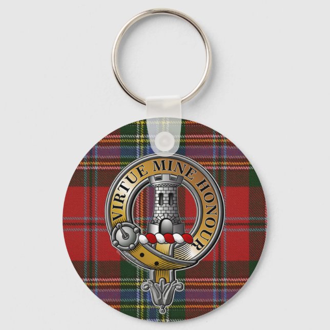 MacLean Tartan & Badge Nyckelring (Framsida)