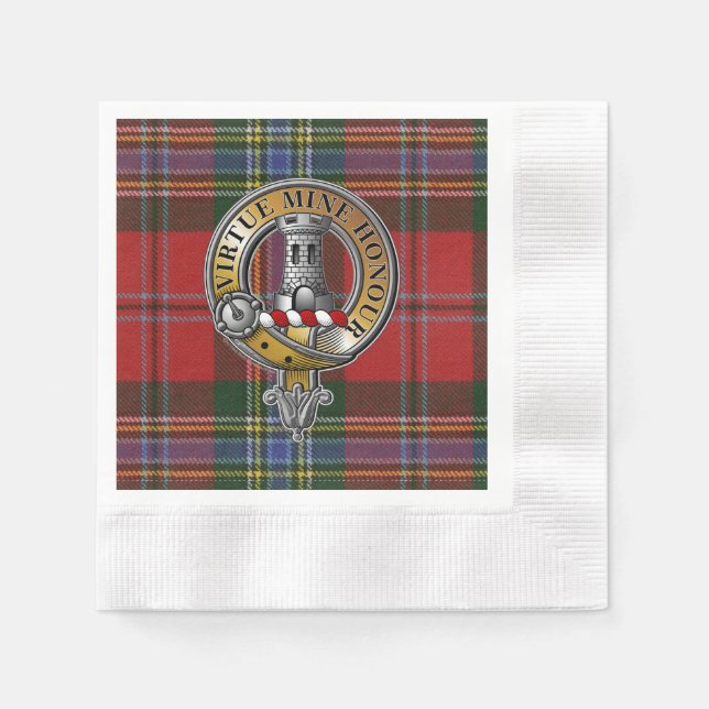 MacLean Tartan & Badge Pappersservett (Framsidan)