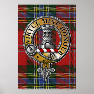 MacLean Tartan & Badge Poster