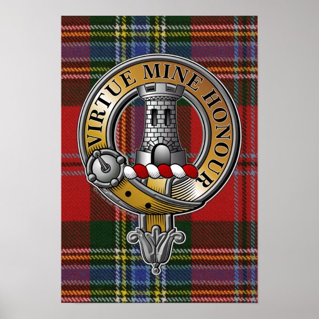 MacLean Tartan & Badge Poster (Framsidan)