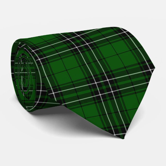 MacLean Tartan Grönt och Black Play Slips (Rullad)