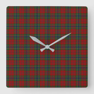 Maclean Tartan Scottish Modern MacLean of Duart Fyrkantig Klocka