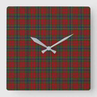 Maclean Tartan Scottish Modern MacLean of Duart Fyrkantig Klocka