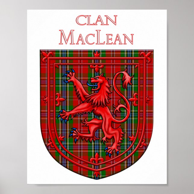 MacLean Tartan Scottish Play Lejon Rampant Poster (Framsidan)