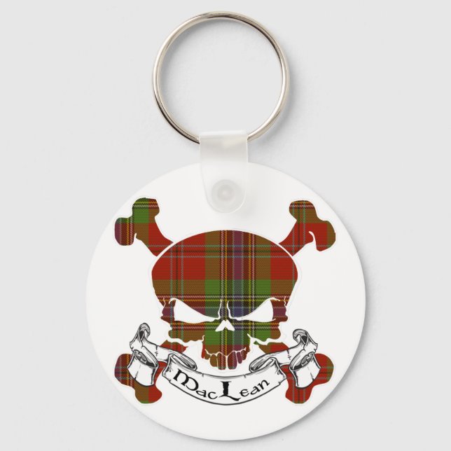 MacLean Tartan Skull Nyckelring (Framsida)