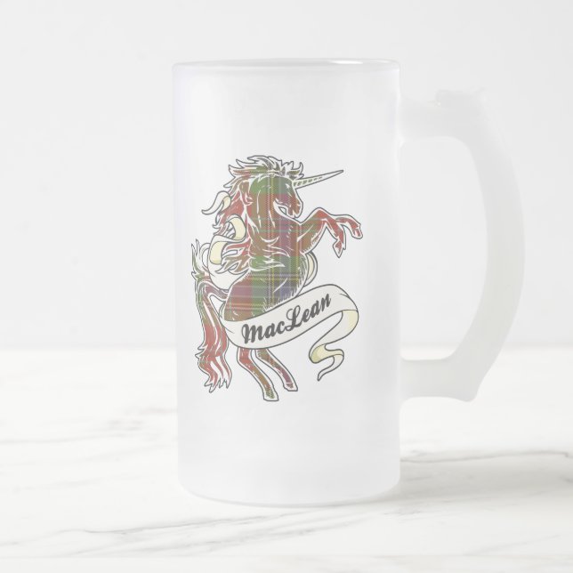 MacLean TartanUnicorn Frostat Ölglas (Höger)