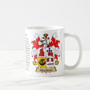 Maclean, ursprung, det menande och vapenskölden kaffemugg