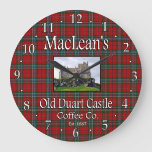 MacLean's Old Duart Castle Coffee Co. Wall Clock Stor Klocka