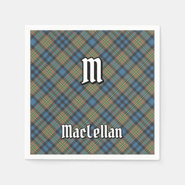 MacLellan-klanens antika tartan Pappersservett (Framsidan)