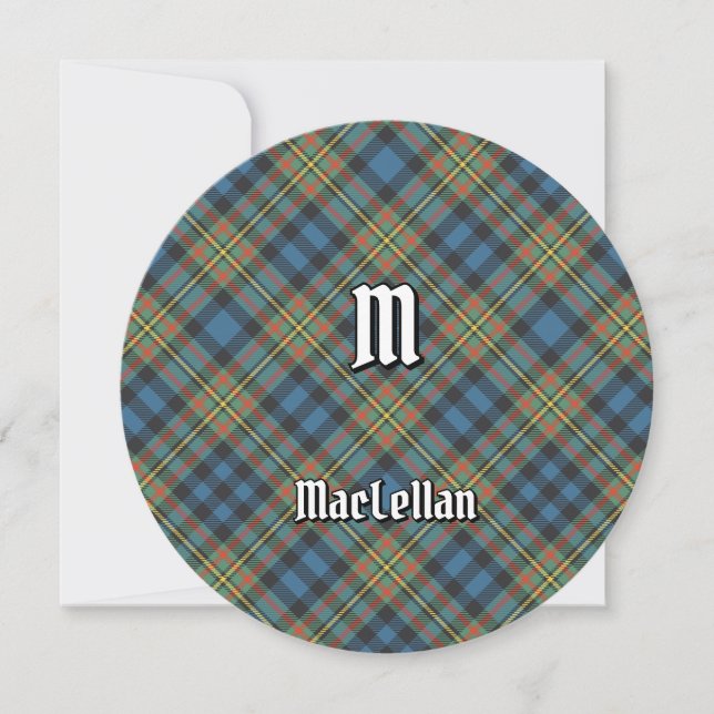 MacLellan-klanens urgamla tartan Inbjudningar (Framsida)