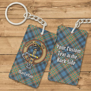 MacLellan-klanens vapen över gammal tartan