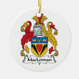 MacLennan familjvapensköld Julgransprydnad Keramik