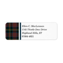 MacLennan Klan Navy Blue and Red Scottish Tartan