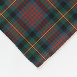 MacLennan Klan Navy Blue och Red Tartan Fleecefilt