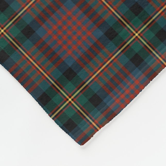 MacLennan Klan Navy Blue och Red Tartan Fleecefilt (Hörn)