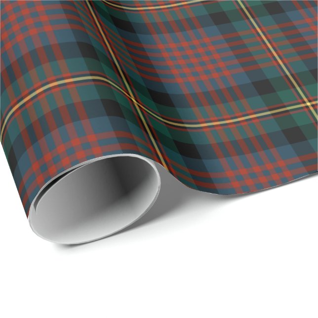 MacLennan Klan Tartan Presentpapper (Rullad Hörn)