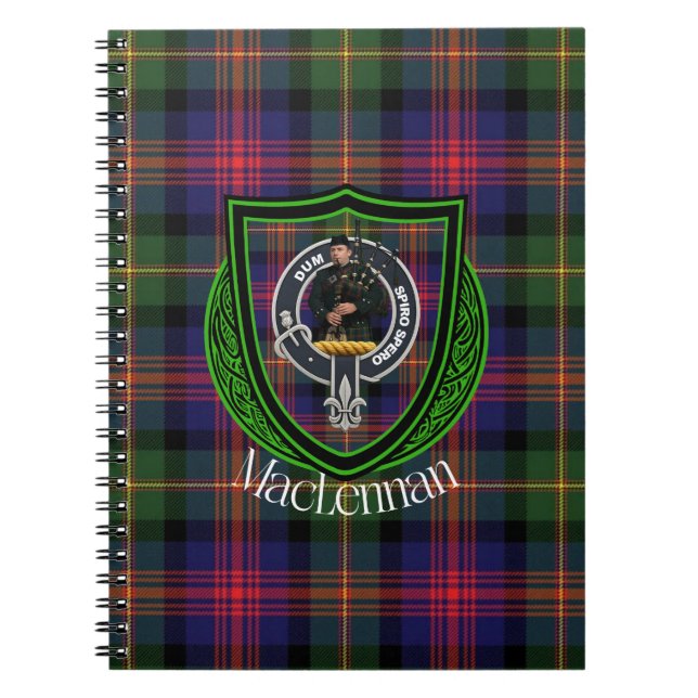 MacLennan Scottish Clan Tartan & Crest Anteckningsbok (Framsidan)