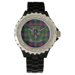 MacLennan Scottish Clan Tartan & Crest Armbandsur
