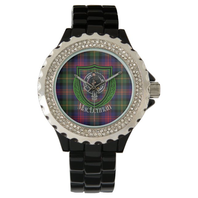 MacLennan Scottish Clan Tartan & Crest Armbandsur (Framsida)