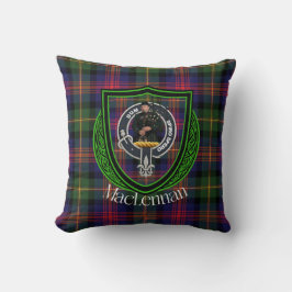 MacLennan skotska klan tartan & vapen Kudde