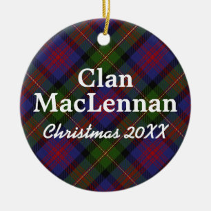 MacLennan skotska tartan Julgransprydnad Keramik