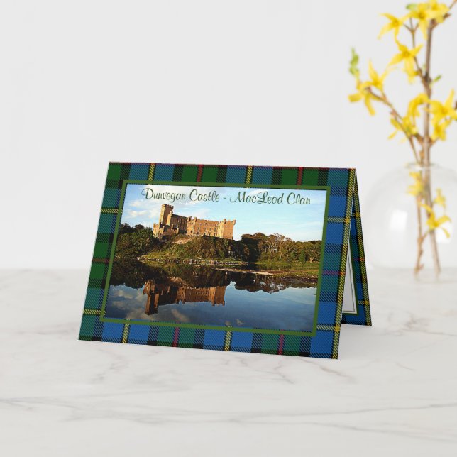 MacLeod Clan Dunvegan Castle Vikut kort (Gul blomma)