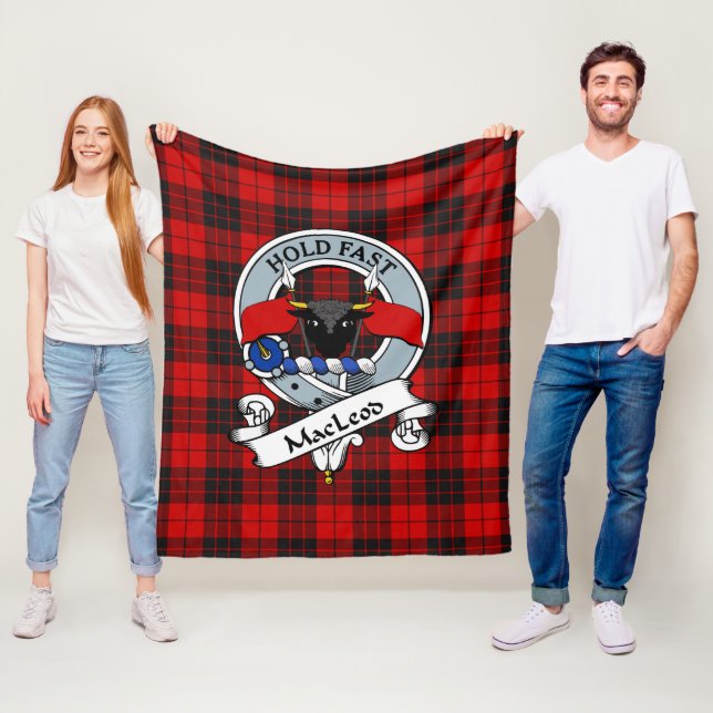 MacLeod från Raasay klanmärke tartanrutig plaid Fleecefilt (På plats)