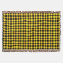 MacLeod Klan Gult och Black Scottish Tartan Filt